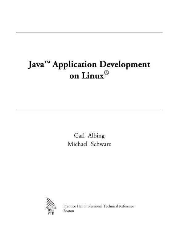 Cover of Java Application Development on Linux