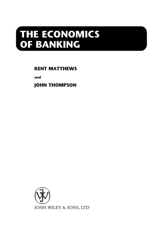 Cover of Wiley The Economics of Banking